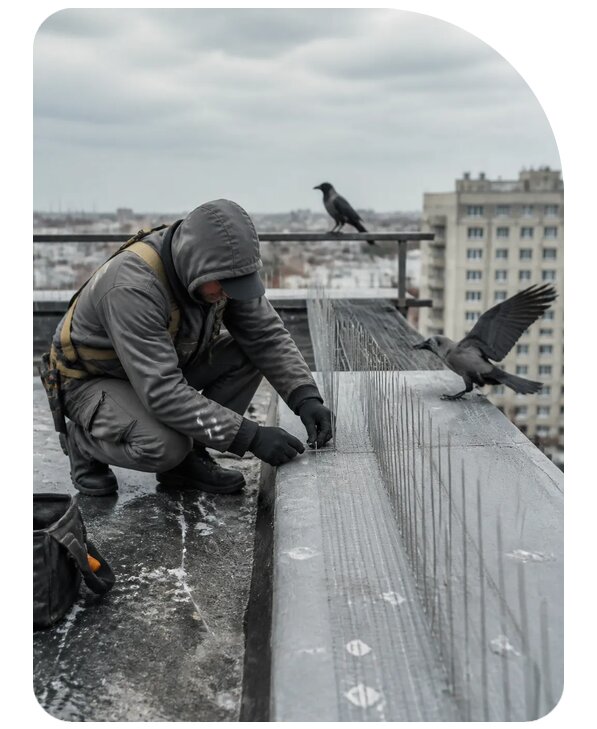 Защита от ворон под ключ в Чехове по цене от 5084 р. | Сенат-Чхв
